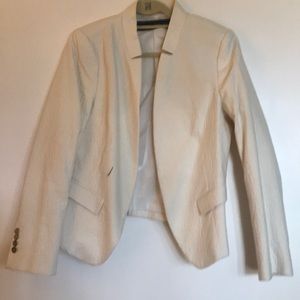 Zara creme textures xl blazer